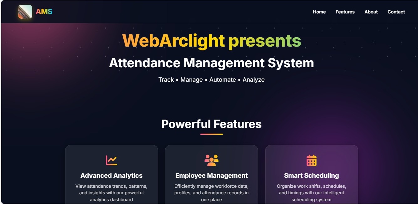 Attendance Management System Screenshot