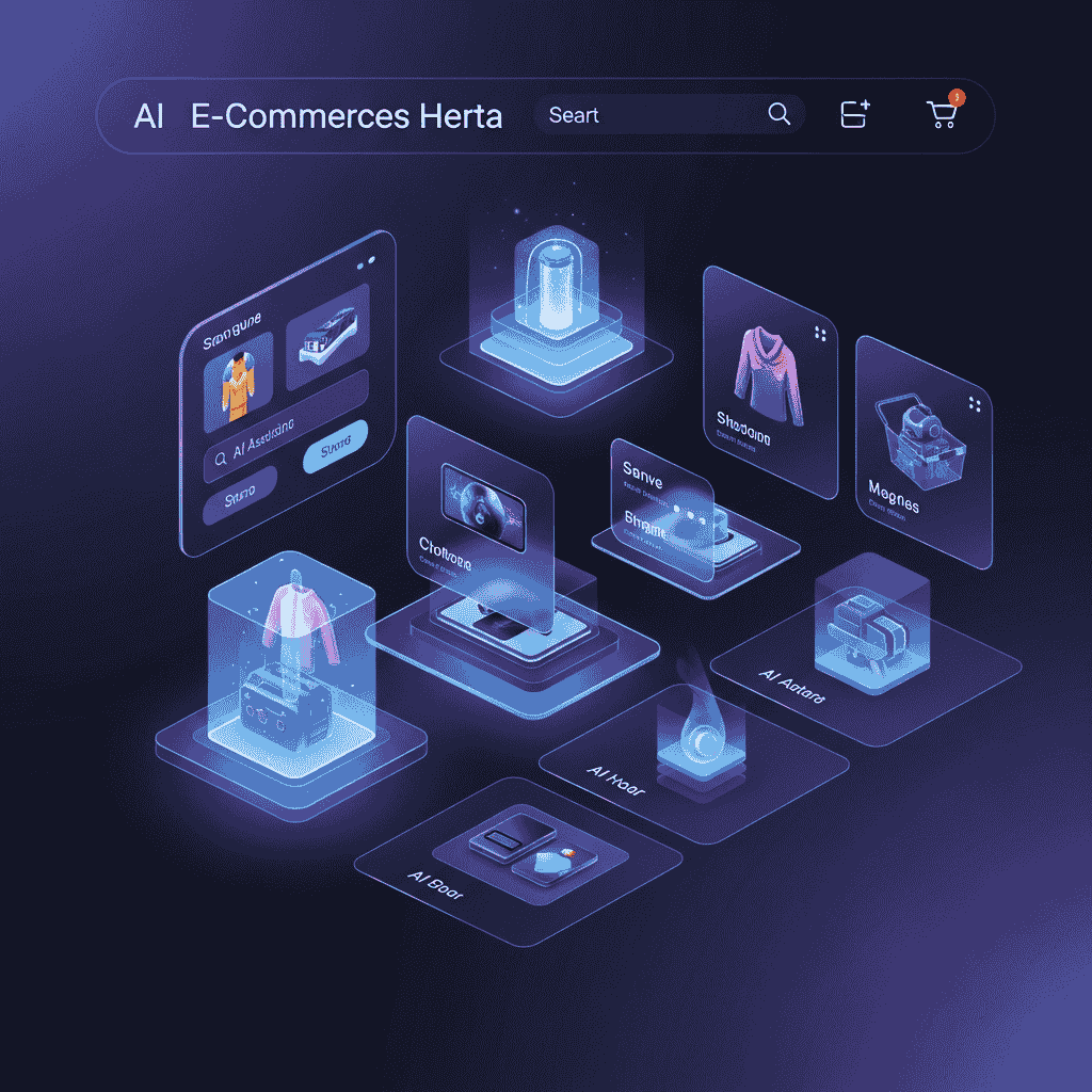 Business team collaborating on an advanced e-commerce solution
