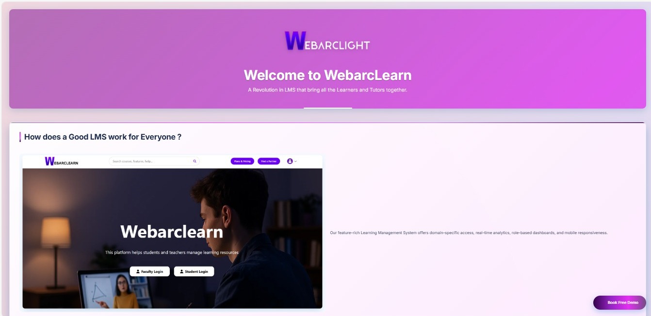 Learning Management System Screenshot