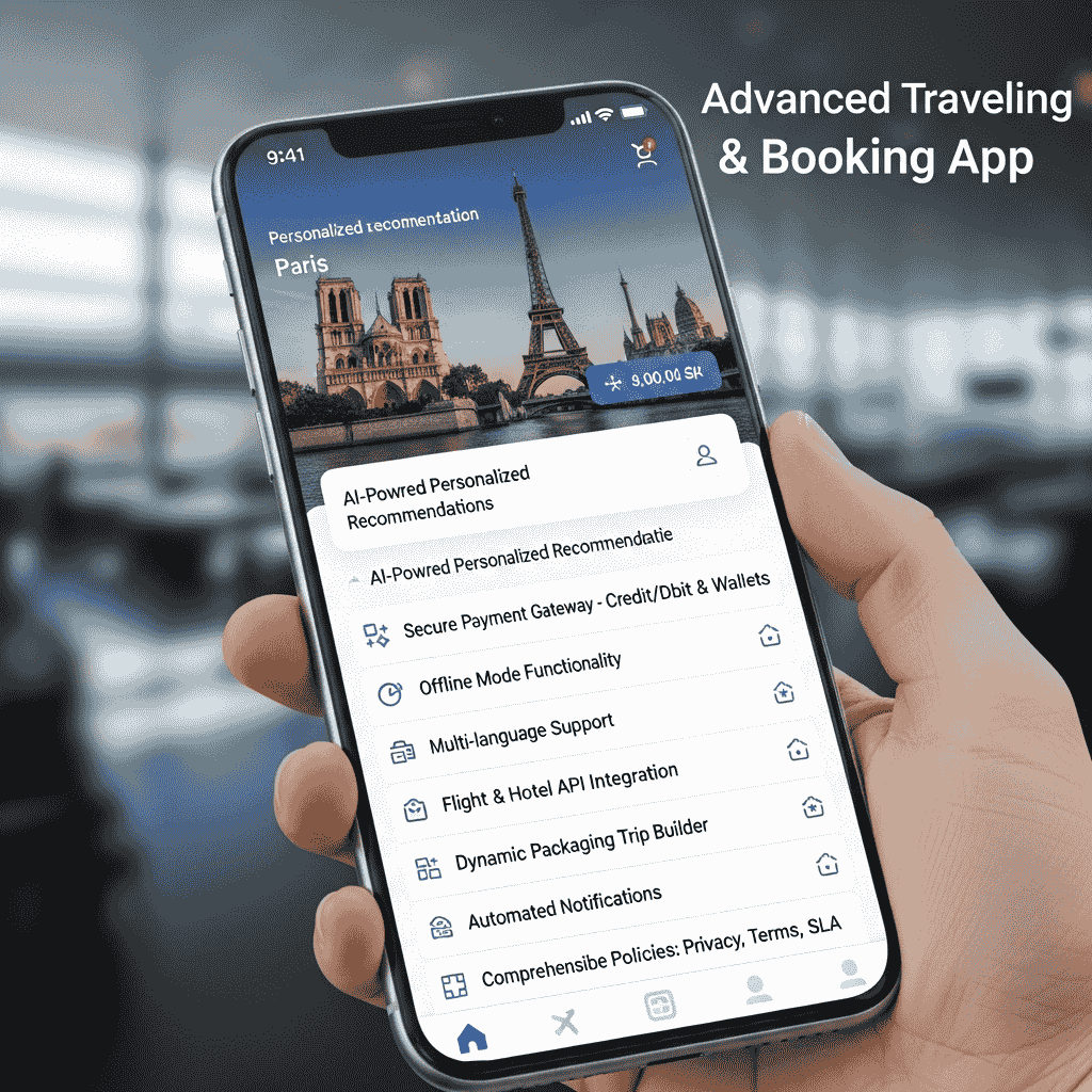 Moderate Traveling & Booking App