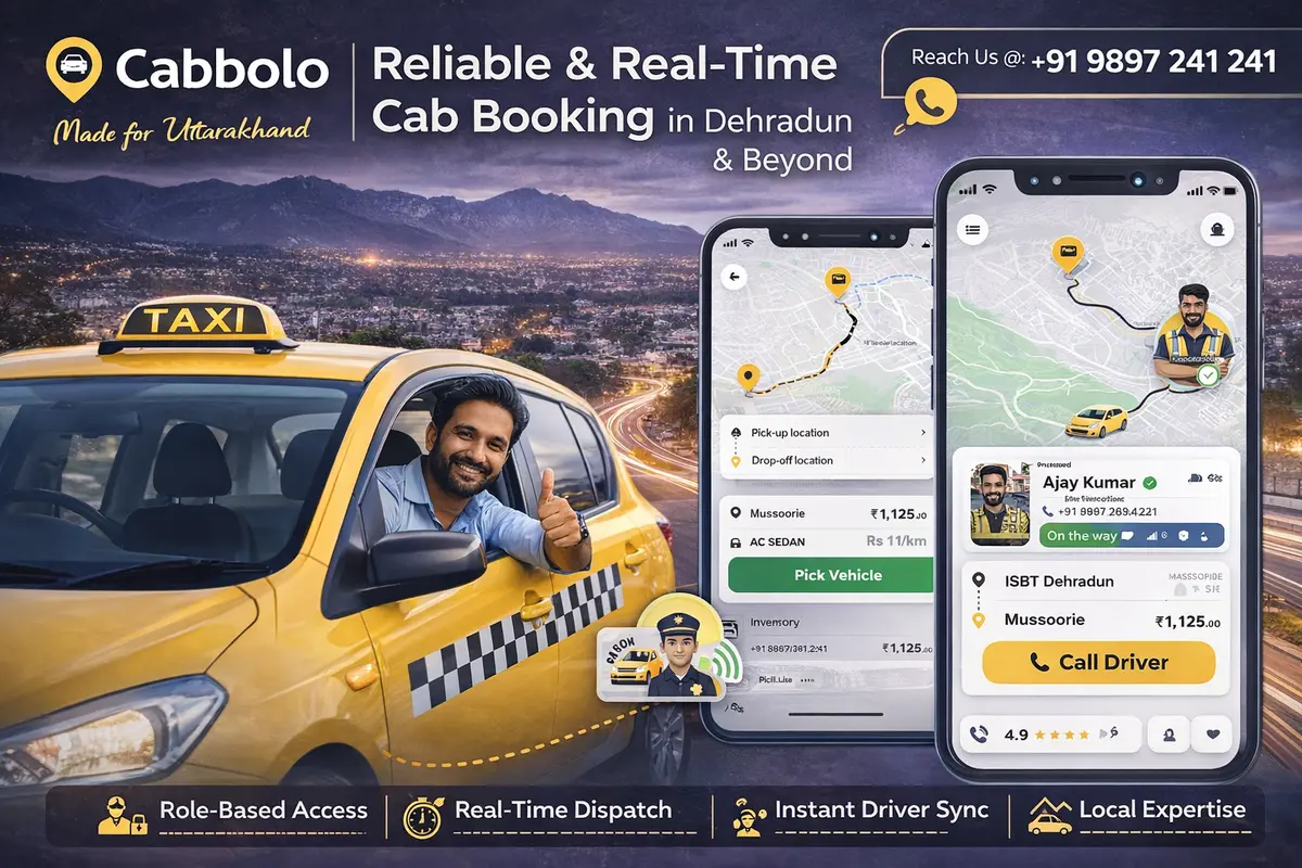 Cabbolo Regional Taxi Booking Platform Dehradun Uttarakhand Screenshot